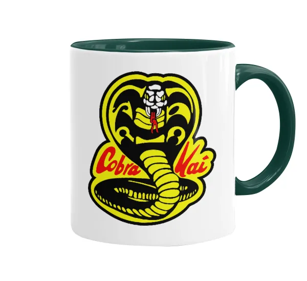 Cobra Kai Yellow — Mug colored green, ceramic, 330ml