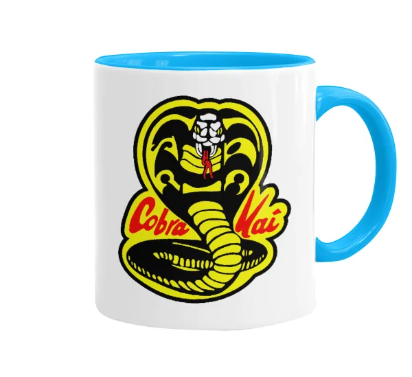 Cobra Kai Yellow — Κούπα χρωματιστή γαλάζια, κεραμική, 330ml