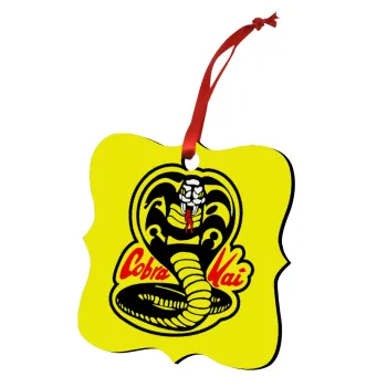 Cobra Kai Yellow, Στολίδι Χριστουγεννιάτικο στολίδι polygon ξύλινο 7.5cm