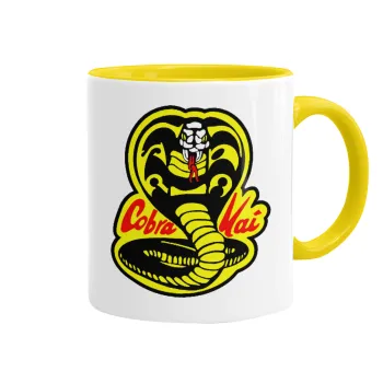Cobra Kai Yellow, Mug colored yellow, ceramic, 330ml