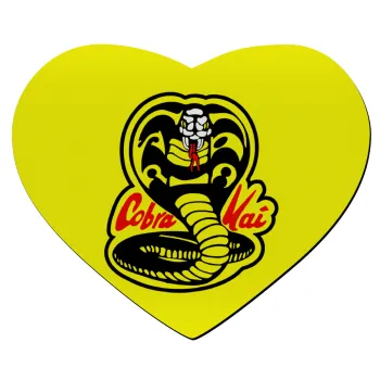 Cobra Kai Yellow, Mousepad heart 23x20cm