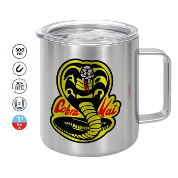 Cobra Kai Yellow, Mug Stainless steel double wall 300ml