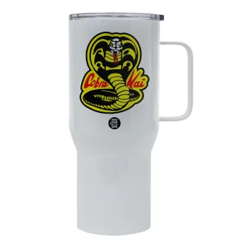 Cobra Kai Yellow, Mega Stainless steel Tumbler with lid, double wall 750L
