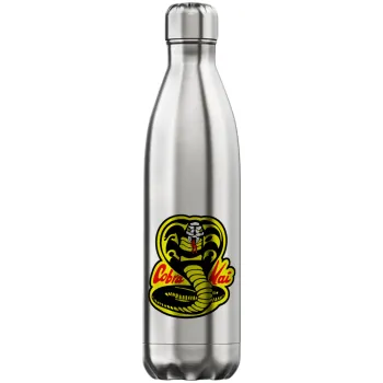 Cobra Kai Yellow, Inox (Stainless steel) hot metal mug, double wall, 750ml