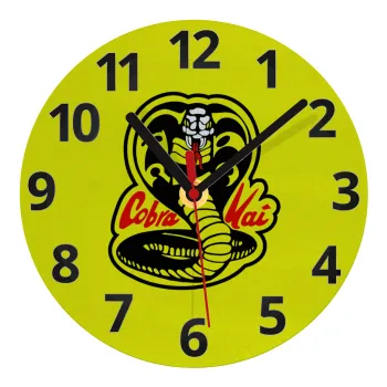 Cobra Kai Yellow, Ρολόι τοίχου γυάλινο (20cm)