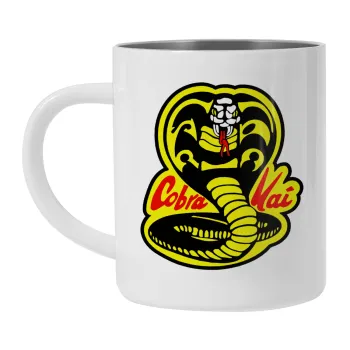 Cobra Kai Yellow, Mug Stainless steel double wall 300ml