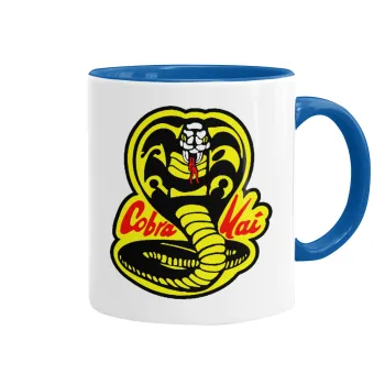 Cobra Kai Yellow, Mug colored blue, ceramic, 330ml