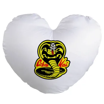 Cobra Kai Yellow, Μαξιλάρι καναπέ καρδιά 40x40cm περιέχεται το  γέμισμα
