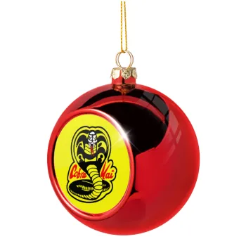 Cobra Kai Yellow, Christmas tree ball Red 8cm