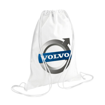 VOLVO, Τσάντα πλάτης πουγκί GYMBAG λευκή (28x40cm)