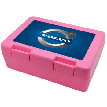 VOLVO, Children's cookie container PINK 185x128x65mm (BPA free plastic)