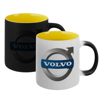 VOLVO, Κούπα Μαγική εσωτερικό κίτρινη, κεραμική 330ml που αλλάζει χρώμα με το ζεστό ρόφημα (1 τεμάχιο)