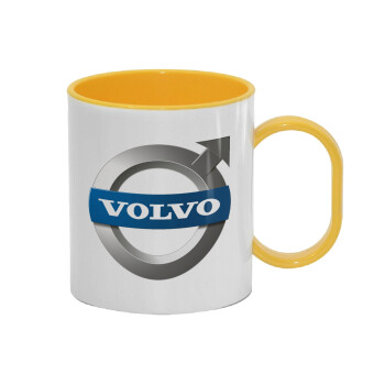 VOLVO, Κούπα (πλαστική) (BPA-FREE) Polymer Κίτρινη για παιδιά, 330ml