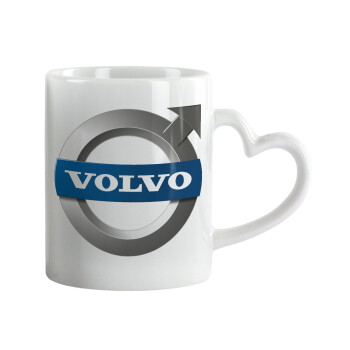 VOLVO, Mug heart handle, ceramic, 330ml