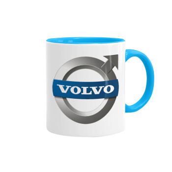 VOLVO, Mug colored light blue, ceramic, 330ml