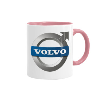 VOLVO, Mug colored pink, ceramic, 330ml