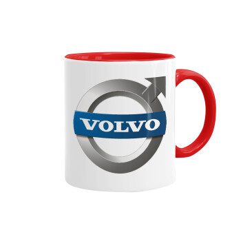 VOLVO, Mug colored red, ceramic, 330ml