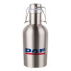 DAF, Μεταλλικό παγούρι Inox (Stainless steel) με καπάκι ασφαλείας 1L