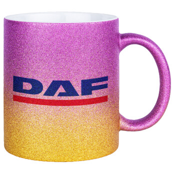 DAF, Κούπα Χρυσή/Ροζ Glitter, κεραμική, 330ml