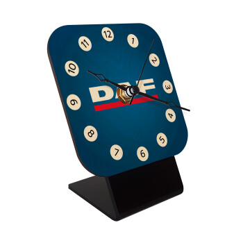 DAF, Quartz Table clock in natural wood (10cm)