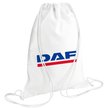 DAF, Τσάντα πλάτης πουγκί GYMBAG λευκή (28x40cm)