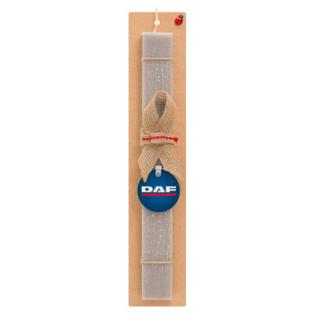 DAF, Easter Set, wooden keychain & scented Easter candle flat (30cm) (GRAY)