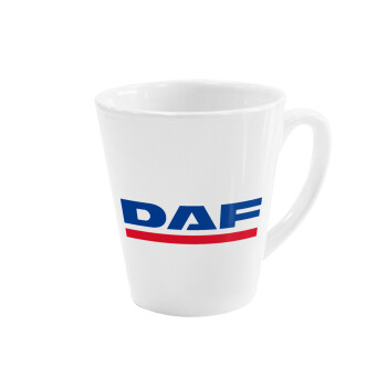 DAF, Κούπα κωνική Latte Λευκή, κεραμική, 300ml