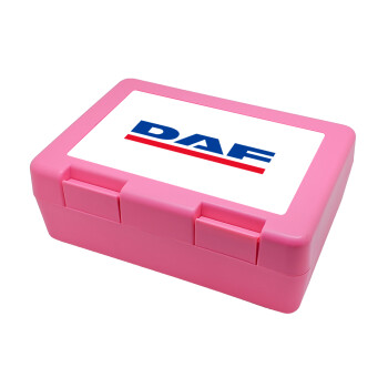 DAF, Παιδικό δοχείο κολατσιού ΡΟΖ 185x128x65mm (BPA free πλαστικό)