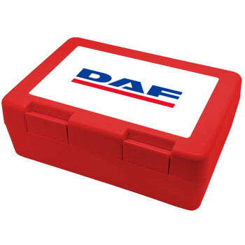 DAF, Παιδικό δοχείο κολατσιού ΚΟΚΚΙΝΟ 185x128x65mm (BPA free πλαστικό)