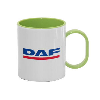 DAF, Κούπα (πλαστική) (BPA-FREE) Polymer Πράσινη για παιδιά, 330ml
