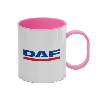 DAF, Κούπα (πλαστική) (BPA-FREE) Polymer Ροζ για παιδιά, 330ml