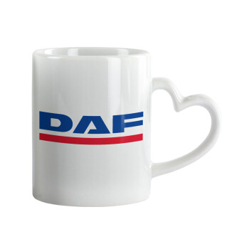 DAF, Mug heart handle, ceramic, 330ml