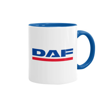 DAF, Mug colored blue, ceramic, 330ml