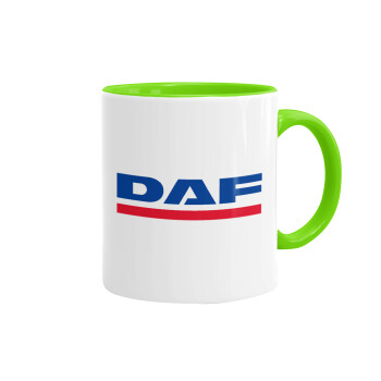 DAF, Mug colored light green, ceramic, 330ml