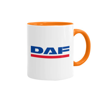 DAF, Mug colored orange, ceramic, 330ml