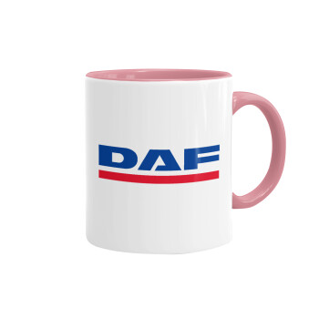 DAF, Κούπα χρωματιστή ροζ, κεραμική, 330ml
