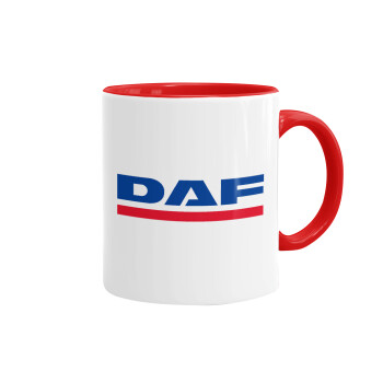 DAF, Mug colored red, ceramic, 330ml