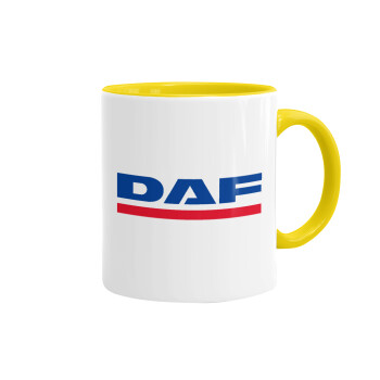 DAF, Mug colored yellow, ceramic, 330ml