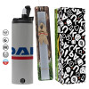 Πασχαλινή Λαμπάδα με Travel Tumbler θερμό (600ml, BPA free) & κερί αρωματικό πλακέ (30cm) (ΓΚΡΙ)