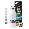 Soccer Metal mug thermos, double wall, 550ml