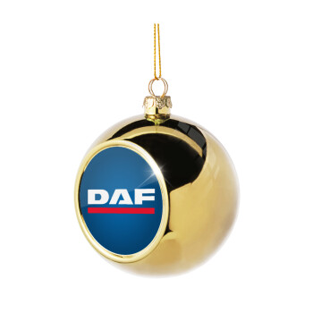 DAF, Golden Christmas tree ball ornament 8cm
