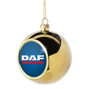 DAF, Golden Christmas tree ball ornament 8cm