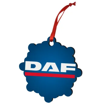 DAF, Christmas ornament snowflake wooden 7.5cm