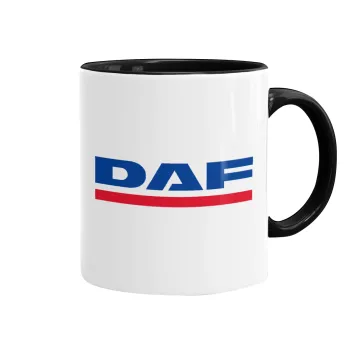 DAF, Κούπα χρωματιστή μαύρη, κεραμική, 330ml