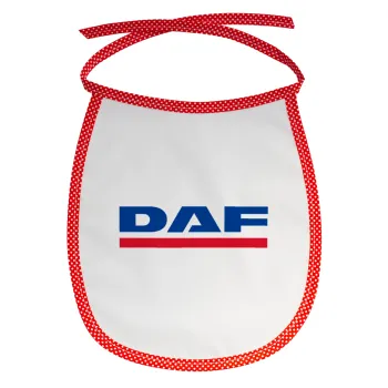 DAF, Σαλιάρα μωρού αλέκιαστη με κορδόνι Κόκκινη