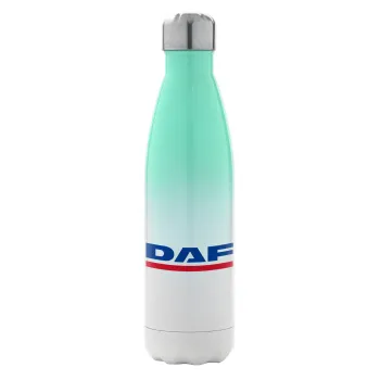 DAF, Μεταλλικό παγούρι θερμός Πράσινο/Λευκό (Stainless steel), διπλού τοιχώματος, 500ml