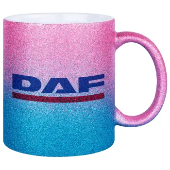 DAF, Κούπα Χρυσή/Μπλε Glitter, κεραμική, 330ml
