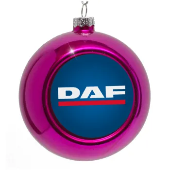 DAF, Purple Christmas tree ornament bauble 8cm