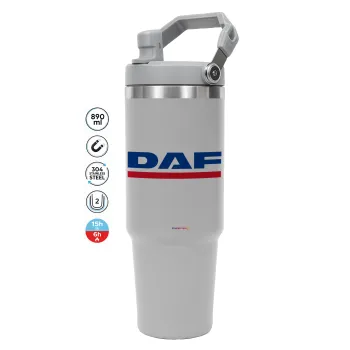 DAF, GREY color, 890ml (30oz) stainless Steel Tumbler with Handle
