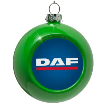 DAF, Green Christmas tree ornament bauble 8cm